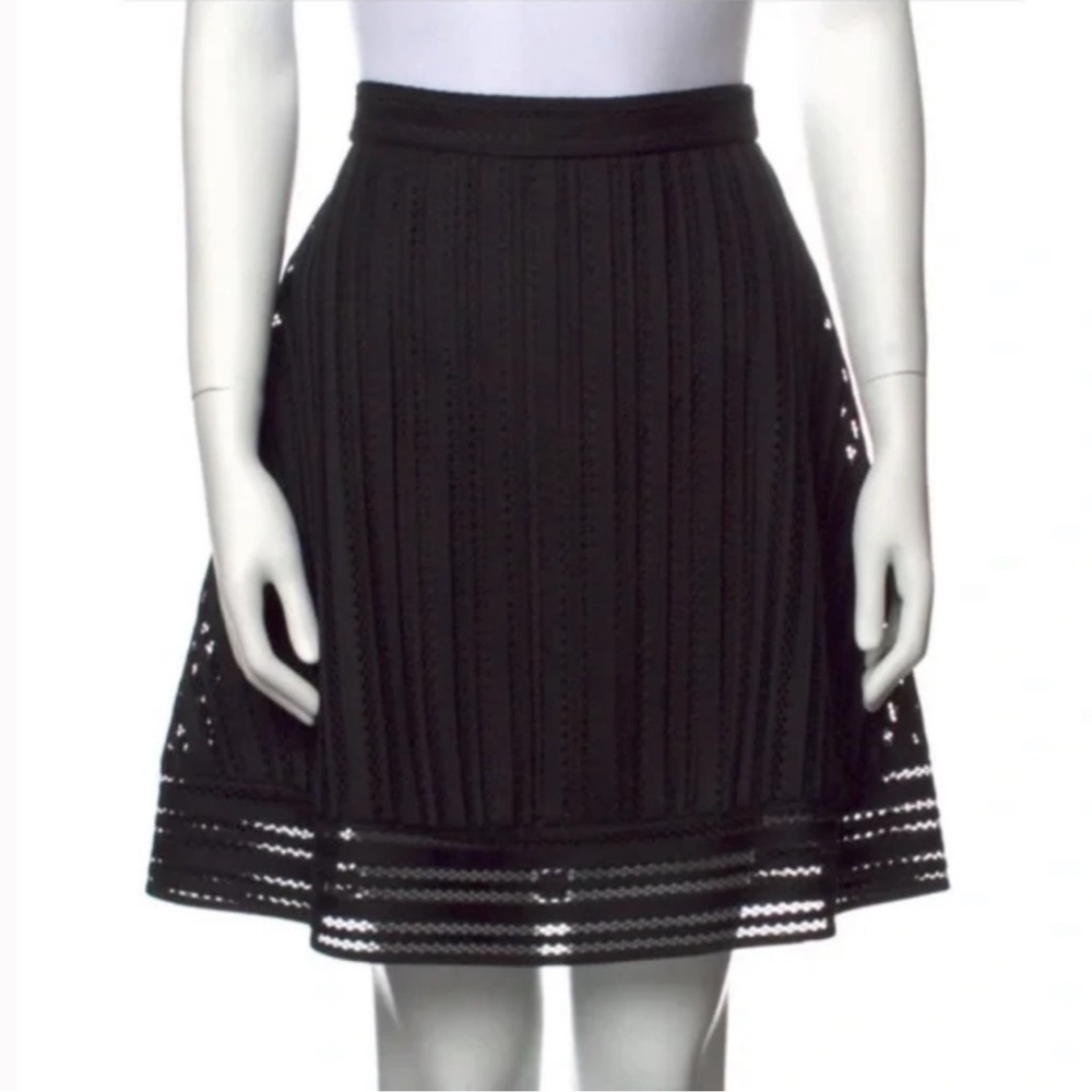 J. Crew striped eyelet skirt in black SZ 6